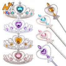 공주 왕관봉 2종 세트 (4가지색상) 유아 아동 공주 악세사리 왕관 요술봉, 핑크_왕관+봉