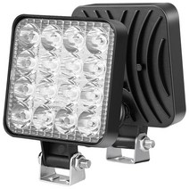 자동차 LED 작업등 48W 오프로드 12V 조명 안개 램프 4x4 트랙터 스포트라이트 트럭 atv용 1 개, [03] White, 03 White, 03 White