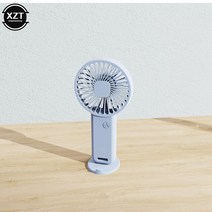 선풍기휴대용 미니 USB 충전식 선풍기 핸드폰 스탠드 베이스 음소거 강풍 데스크톱, [02] 파란, 02 파란