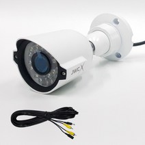 JWC CCTV 카메라 240만화소 적외선 X4B 실내 실외 화이트 실내외겸용, 카메라X4B+케이블10M