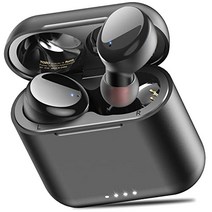 TOZO T6 True Wireless Earbuds Bluetooth 헤드폰 터치 컨트롤(무선 충전 케이스 포함) IPX8 방수 스테레오 이어폰 인이어 내장 마이크 헤드셋 스포츠 블랙용 프리미엄 딥 베이스, Rose Gold, Small