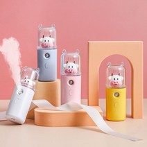 Kiboer 나노 미스트기 소형 미스트기 수분공급기 무민보습 USB충전 4색, 노란색