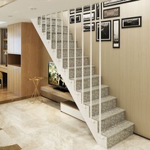 계단난간 펜스 계단 손잡이 난간 발코니 가드레일 안전, 화이트칠자형1m