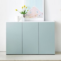 공간철학 프라임 1200 정수기받침대 주방 선반장 장식장 하부장 다용도 컵 그릇 홈카페 수납장, 스카이블루