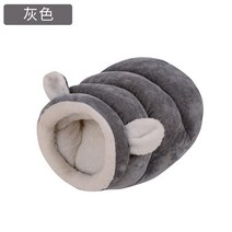 강아지방음부스 길고양이집 원목강아지집닫힌 고양이 쓰레기 따뜻한 애완 동물 침낭 새끼 강아지 짙은 집, 01 Gray_01 S