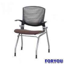 ForU605 회의용 고정의자 멜론 팔유 사출 쿠션 사무용의자 컴퓨터의자 책상의자, 블랙*본상품, 상세페이지 참조