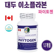 캐나다 파이토젠 여성 갱년기 건강기능식품 대두 이소플라본 대두추출물 당귀 분말 세이지잎 붉은토끼풀 등 복합물 중년 여자 레이디스 우먼 식물성 호르몬 영양제 효능 PHYTOGEN, 6개, 60캡슐
