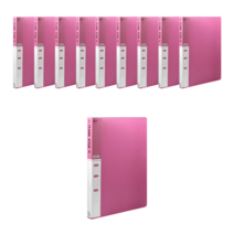 인터탑 플랜 인덱스 클리어파일 A4 20매 40매 10개팩 당일, 1팩, 인덱스 클리어 20p 분홍(10개)