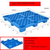 플라스틱 팔레트 지게차 창고 방습 패드 그리드 스태킹 바닥 플랫폼 보드화물, 1200x1000x140mm 신소재 여분 두꺼운