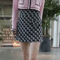 모로코코 레터링 A라인 미니스커트