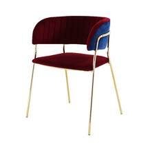 체어아울렛 골드체어 포르쉐로즈 골드투톤 카페의자 업소용의자, 레드