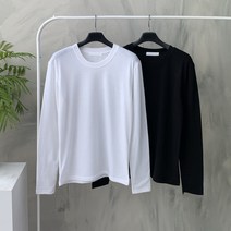 [행복여] 기본 피치 기모 라운드 티셔츠