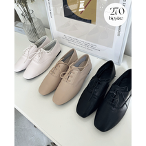 [270까지나오는] 빅사이즈 빈티지 옥스포드 로퍼 플랫 (1.5cm)