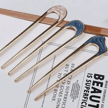 올림머리 헤어스타일 뒤꽂이 슬림 일자 유광 머리핀 긴머리 하객룩 비녀