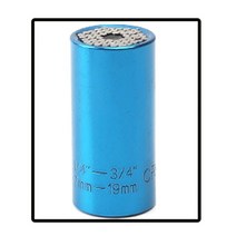 토크 렌치 7-19mm 범용 헤드 세트 소켓 슬리브 래칫 38 부싱 스패너 매직 그립 토크렌치, 파란색