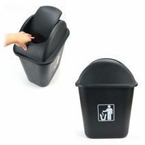 [4월특전]블랙 대형 실내 휴지통 쓰레기통 8호 약 45리터_367CkY_다판다차차 기획, 쿠팡 본상품선택