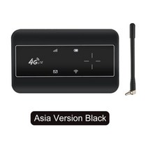 휴대용 4G LTE 라우터 유심 핫스팟 무선 와이파이 차량용 캠핑용 라우터, C 블랙 아시아 버전, 1개