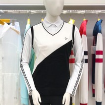 F/W 루이까스텔 여성 사선 캐디강아지 브이넥 조끼 베스트 3LTVT920B