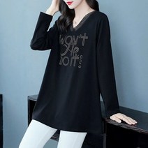 SJW 봄가을 티셔츠 긴팔 롱티 풀오버 빅사이즈 상의 중년여성 엄마 L~6XL