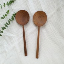 모어우드 티크 나무 볶음 밥주걱 원목 스푼 주걱, 원형 볶음스푼(중)