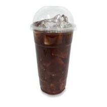 투고팩 투명 PET 아이스컵 98.5mm 670ml x 50p + 돔형뚜껑 50p, 2개입, 50세트