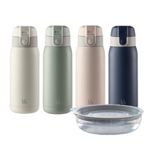 락앤락 처비 텀블러 370ml [+가쯔 용기 세트] 원터치 보온 보냉 병 미니 마호병 스텐 물병 물통, 370ml +가쯔, 민트