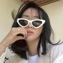 OOLVS 패션 고양이 눈 레트로 선글라스 여자 전체 프레임 소녀 안경 AA01000001
