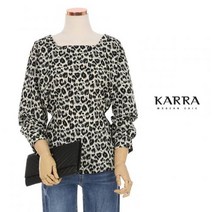 [카라] KARRA 호피나염웨이스트벨티드블라우스_KB0FBL348A