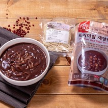 진한 프리미엄 팥칼국수. 100%국내산 팥과 자가생면 (1인분/냉동팥물800ml 생면 200g)