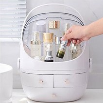 화장품정리대 뚜껑있는 화장품정리함 수납함 보관함 2023897EA qua8007*3471225lz, 캡슐화장품정리함_핑크