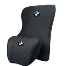 [국내/당일] BMW 차량용 목쿠션 허리쿠션 메모리폼 등쿠션 목베개 악세사리 bmw악세사리 차량용품, 블랙