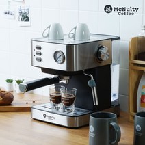 맥널티 추가샷잔+원두홈카페 반자동 에스프레소 커피머신 MCM6861S