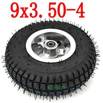 전동스케이트보드휠 9인치 휠 9x3.50-4 타이어 내부 튜브 및 림 콤보 가스 스쿠터 스케이트 포켓 바이크 전, 한개옵션0