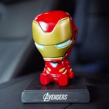 핫토이아이언맨 마크85 스파이더맨 디즈니 영화 어벤져스 히어로즈 아이언맨 데드풀 헐크 액션 피규어 자동차 장식품 흔들리는 머리 모델 장난감 케이크 장식 액세서리, [06] F