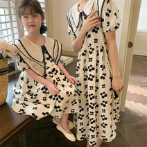 빅카라 모녀 가족 커플룩 엄마 꽃 딸 원피스 시밀러룩 여행 여아