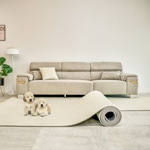 로하우스 미끄럼방지 롤매트 논슬립 애견매트, 마블아이보리, 9mm