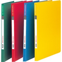 펀치리스화일 색지 좌철 적색 OfficeDEPOT, 단품
