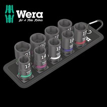 WERA 1/2SQ 임팩 소켓 벨크로 세트 8790C 9개입 004580 베라 웨라 툴보이, 1개