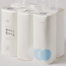 백올 빨아쓰는 행주타올 도톰한 스카이블루 50매 6롤 1팩, 6개