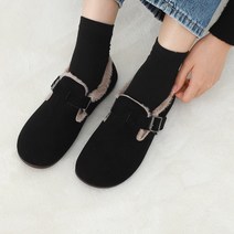 스웨이드 둥근코 캐주얼 겨울단화(1.5cm/기모안감) 11864