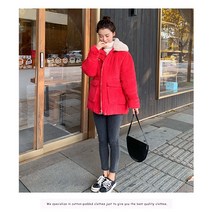 잇츠스타일 골덴 양털카라 패딩점퍼