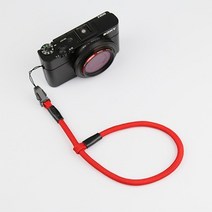 코엠 컴팩트 카메라 손목스트랩 리코GR3X/소니ZV-1F/소니RX100, 1개, 컴팩트 손목 - 레드