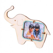 DIY시리즈 코끼리액자 목재 모형 조립키트 완구, 단품