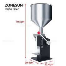 ZONESUN ZS-MGT1S 액체 페이스트 충전 기계 수동 병 필러 화장품 크림 꿀 파스타 소스 땅콩 버터 식품 포장, 02 100ml