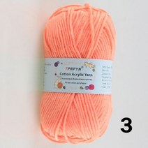 자이언트얀 망고실 TPRPYN 50g 1pc 밀크 코튼 뜨개질 원사 fing링 아크릴 크로 셰 양말 핸드 니트 라인 4 가닥 수제 amigurumi 스웨터, 30 3 light orange