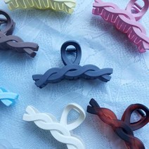 과세 상큼발랄 꼬임 꽈배기 대왕 헤어 집게핀 11.5cm