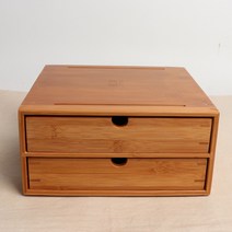 대나무 고급 이단 서랍 보이차통, 1개