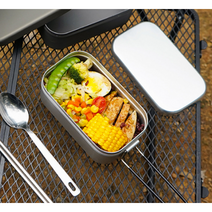 올굿 캠핑 라면 냄비 전골 군용 사각 반합, 800ml