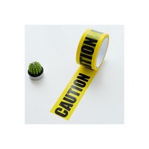 [케이로] 342704 경찰 바리케이드용 안전 장벽 경고 테이프 노란색 롤 48cm x 25m 계약 업체, CAUTION