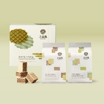 [본사직영]오설록 티푸드 3종 묶음(그린티 웨하스+얼그레이 웨하스+녹차와플), 4) 프리미엄 녹차와플 x 3개